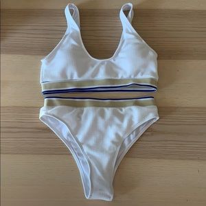White shein bathing suit size M nwt